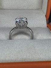 GIA Round Diamond Solitaire Platinum Wedding Ring Engagement Ring 3.04 Carat picture