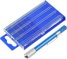 21 PCS Metric Mini Micro Drill Bit Set, Carburetor Jet Drill Bits Pin Vise Set picture