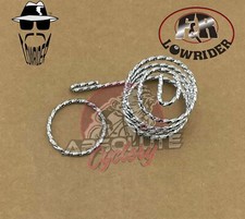 F&R ORIGINAL LOWRIDER BICYCLE STEEL SQUARE TWISTED CHROME BASEBALL BAT HOLDER. picture
