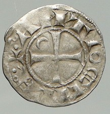 CRUSADERS of Antioch Prince BOHEMOND III Byzantine Time Silver Coin CROSS i92466 picture