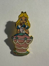 Loungefly Alice with Glittery Pink Cake Chaser Unbirthday 2024 Disney Pin B3 picture