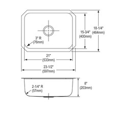 Elkay DCFU2115 Stainless Steel Single Bowl Undermount Sink Soft Satin picture