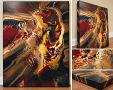 Abstract Unframed Canvas Painting Single Piece Abstract Theme Wall Art picture
