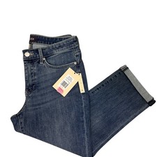 NEW NYDJ Straight-Leg Chloe Capri Jeans in Medium Indigo picture
