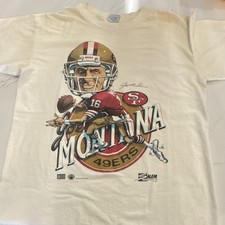 Vintage Salem Sportswear Joe Montana San Francisco 49ers NFL Shirt Large picture