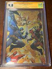 FREE SHIPPING CGC 9.8 DC/Marvel: Batman/Deadpool #1 Foil Variant Signed Dan Mora picture