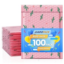 Jiaro Pack Cute Cactus Bubble Mailer Flower Padded Envelope Mailing 6x10