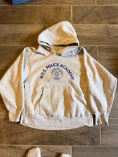 Vintage 80s Champion Reverse Weave Hoodie Sweatshirt Size M Gray USA Police picture