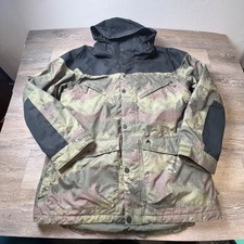 Burton Snowboard Jacket Mens XL Camo Thermolite Insulated Hooded Parka Ski Coat picture