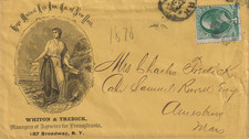 Advertising Cover Life Insurance Lady Policy Vignette New York NY c1870 picture
