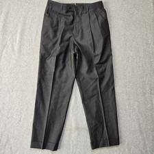 Incotex 100% Wool Pants Mens 34x30 Beige Pleated Venezia 1951 Dress Flax picture