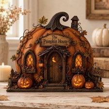 Personalized Jack O Lantern Workshop Wooden Block, Custom Name Halloween Pumpkin picture
