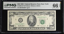 star * 20 twenty dollar $  PMG 66 EPQ 1995 small head graded Fr# 2081-B* picture
