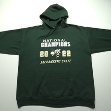 Hanes Sacramento State Hornets Men Sweatshirt XL Green National Champions 2022 picture