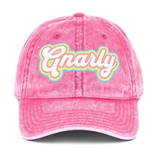 KATSEYE Inspired Hat | Gnarly Rainbow Graphic Vintage Pink Cotton Cap | Dad Hat picture