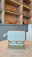 Hermes Roulis 18(Mini), New White in Evercolor Leather with Permabrass Hardware picture