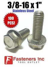 (Qty 100) 3/8-16 x 1