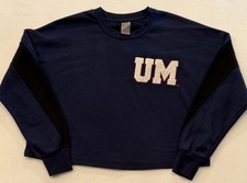 Gameday Couture Navy UM-Ole Miss Rebels Colorblock Pullover Sweatshirt Women LG picture