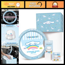 Cute Cinnamoroll Car Trunk Organizer, Steering Wheel Cover & Air Freshener Set - picture