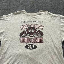 Delta T-Shirt Mens Size 3XL Grey Texas Southern Tiger Pride Coca-Cola Graphic picture