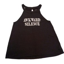 Torrid Super Soft Knit Graphic Tank Top Scoop Neck Stretch 1X Plus Black picture