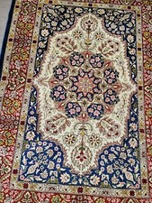 FASCINATING FINE 100% SILK GENUINE SIGNED TURKISH HEREKE RUG ONE OF A KIND picture