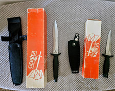Two Vintage Gerber Combat / Survival Knives. Mark I / Mark II picture