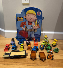Bob the Builder Take Along Diecast HUGE Lot Carry Case Vehicles Learning Curve picture