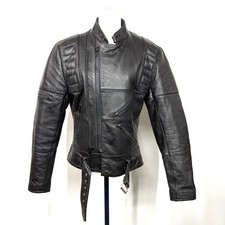 Vintage 90's Wilson's Leather Biker Motorcycle Jacket Men's Size 38 picture