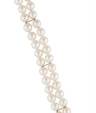 TIffany & Co double strand pearl bracelet, 18k Gold, Signature X limited Design. picture