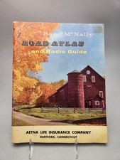 Vintage 1957 Rand McNally Road Atlas and Radio Guide Aetna Life Insurance Co. picture