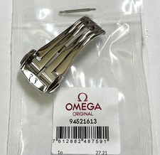 ORIGINAL OMEGA 16mm POLISHED STEEL DEPLOYMENT WATCH BUCKLE CLASP #94521613 picture