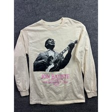Jon Batiste Concert T-Shirt Mens Small Cream Big Money Tour 2025 Long Sleeve picture