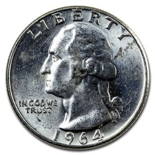 1964-D Washington Quarter BU picture