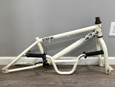 Mid-School White DK Step Up BMX Bike Frame, Fork, Handlebars All ORIGINAL-AS IS picture