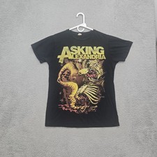 Asking Alexandria Band T-Shirt Medium Bay Island Vintage Y2K 2010’s Metal picture