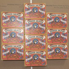 (10) Fishwife SLOW SMOKED SALMON BEECH WOOD 3.7oz. Hand Packed Norway Exp: 12/30 picture