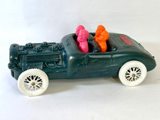 1960s AJ Renzi Monster Mobile Hot Rod Blow Mold Blue HotRod Car CUSTOM Halloween picture