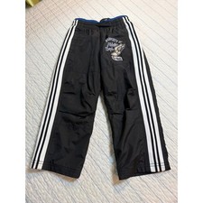 Gap Kids Athletic Pants Black White Stripe Track Windbreaker Boys XS 4-5 Vtg '08 picture