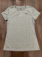 Nike Women's Heather Gray Short Sleeve Dri-FIT Tee picture