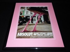 1999 Absolut *%@*/@ Vodka 11x14 Framed ORIGINAL Vintage Advertisement picture