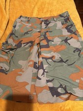 Patagonia Men's Cargo Shorts Camouflage Canvas Cotton Flat Front Cargo Pockets picture