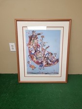 Jovan Obican Flying Magic Carpet Lithograph #10/100 Signed Framed (BFEB-09-126) picture