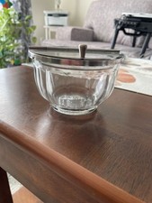 Vintage Bloomfield Chicago Glass Sugar Bowl -  picture