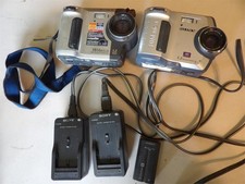 Sony FD Mavica MVC-FD87 & MVC-FD100 Digital Camera Lot Chargers Battery Vintage picture