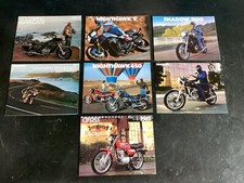 7) GOOD 1982-86 HONDA CB125S CX500 NIGHTHAWK SHADOW GOLD WING DEALER BROCHURES picture