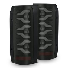 AlphaRex For 87-96 Ford F-Series Bronco LUXX LED Tail Lights Black picture