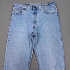 Vintage Levis Jeans Mens 34x32 Blue 90s Made USA Faded Denim Pant 550 (Tag35x32) picture