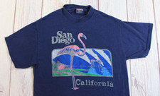 Vintage 90s JanSport San Diego California Crop Top T Shirt L Single Stitch USA picture