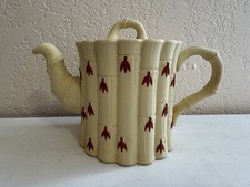 Wedgwood Terra Cotta on Yellow Primrose Jasperware Bamboo Style Teapot picture